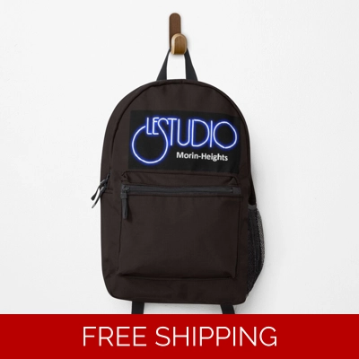 Le Studio Backpack A Black White & Blue Logo MH